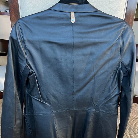 NWT MACKAGE  'Gretal' LAMB SKIN LUX LEATHER Open/Drape Front Jacket Black Size S - Picture 5 of 5
